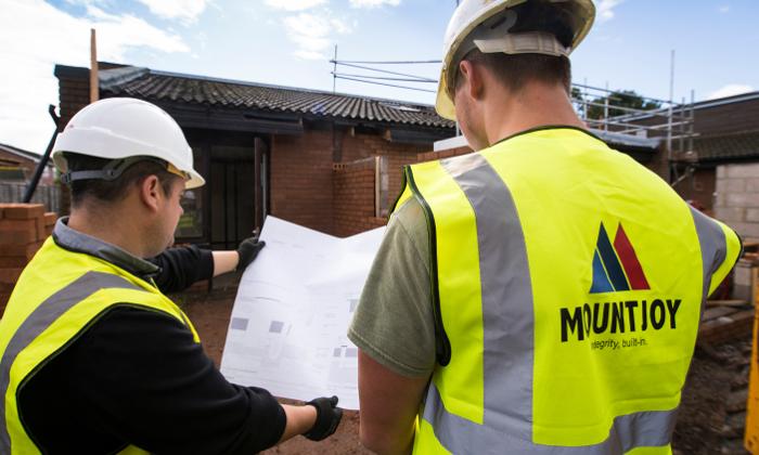 Construction team on site
