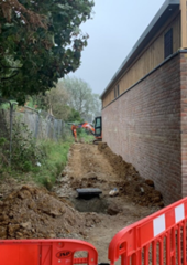 Trench_dug_to_side_of_K2 Centre