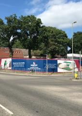 Hoarding erected